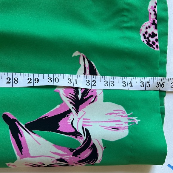 J. Crew high neck green dress mini floral key hole open back sleeveless sz. 4 - Picture 14 of 14